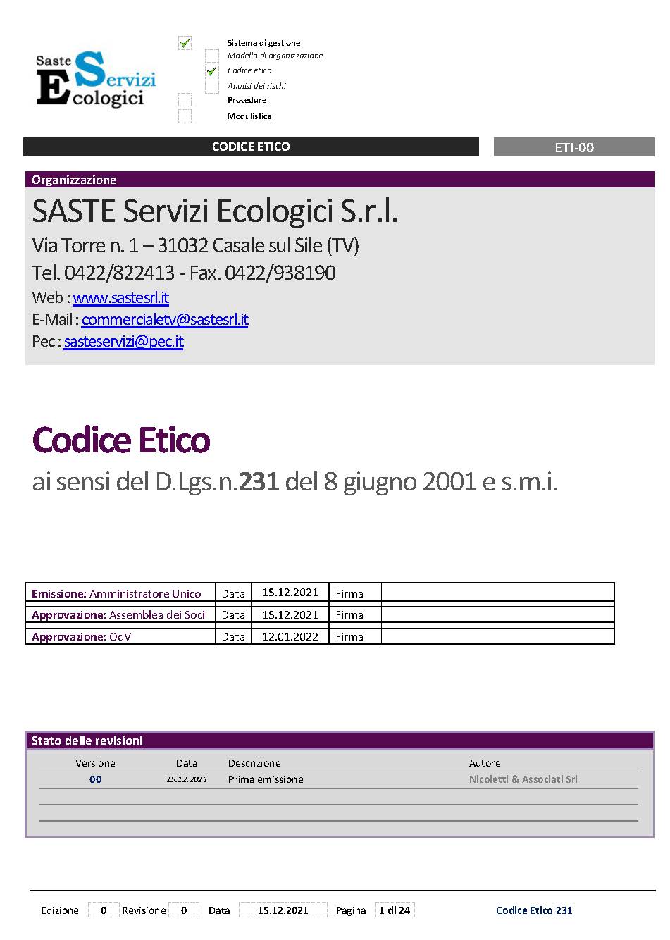 codice etico